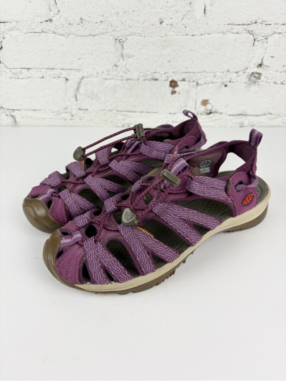 Keen Whisper Grape Purple Elastic Bungee Laced Water Outdoor Shoes 7.5